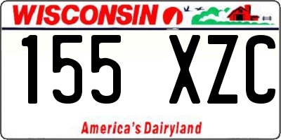 WI license plate 155XZC