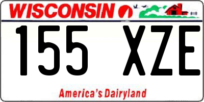 WI license plate 155XZE