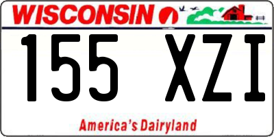 WI license plate 155XZI
