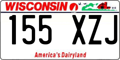 WI license plate 155XZJ