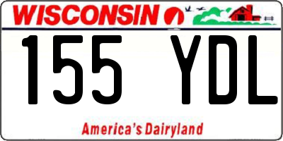 WI license plate 155YDL