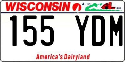 WI license plate 155YDM