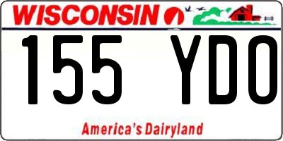 WI license plate 155YDO