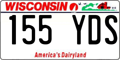 WI license plate 155YDS