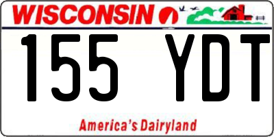 WI license plate 155YDT