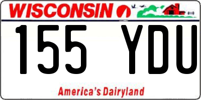 WI license plate 155YDU