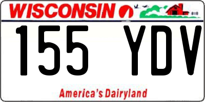 WI license plate 155YDV