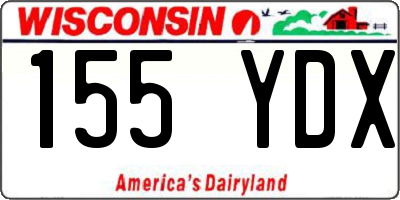 WI license plate 155YDX