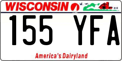 WI license plate 155YFA