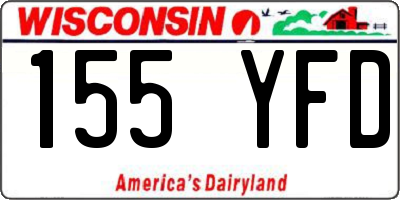 WI license plate 155YFD