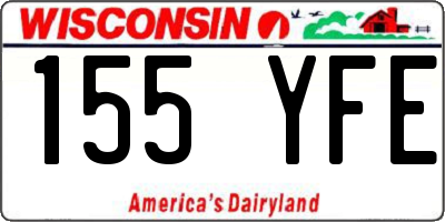 WI license plate 155YFE