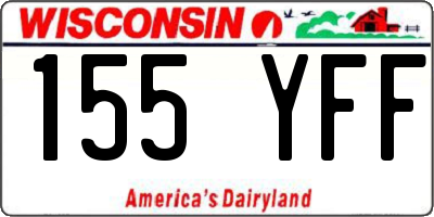 WI license plate 155YFF
