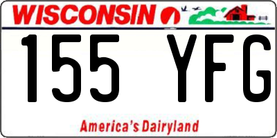 WI license plate 155YFG