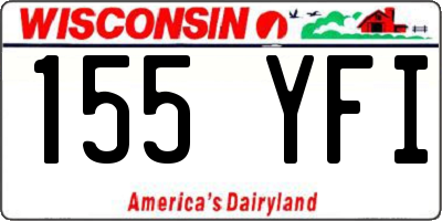 WI license plate 155YFI