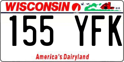 WI license plate 155YFK