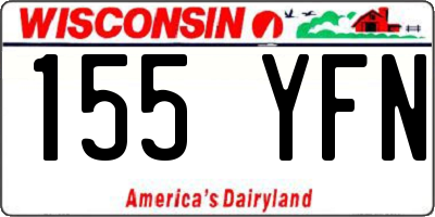 WI license plate 155YFN