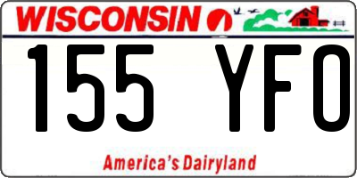 WI license plate 155YFO