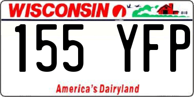WI license plate 155YFP