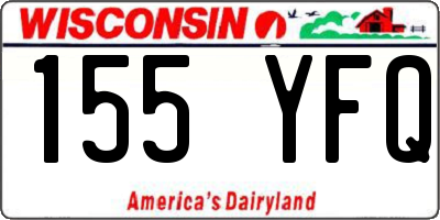 WI license plate 155YFQ