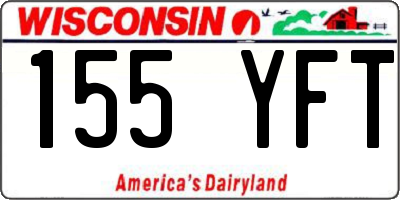 WI license plate 155YFT