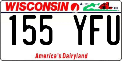 WI license plate 155YFU