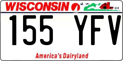 WI license plate 155YFV