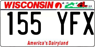 WI license plate 155YFX