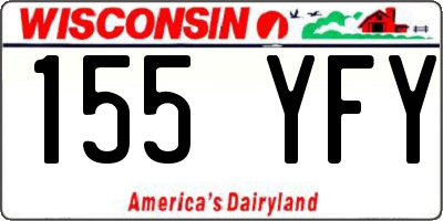 WI license plate 155YFY