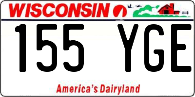 WI license plate 155YGE