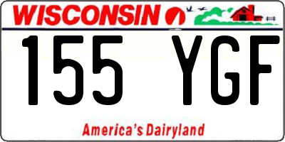 WI license plate 155YGF