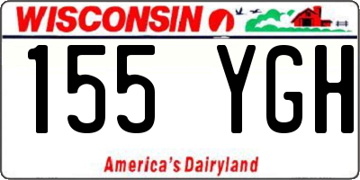 WI license plate 155YGH