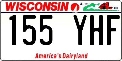 WI license plate 155YHF
