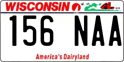 WI license plate 156NAA