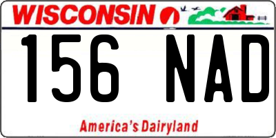 WI license plate 156NAD