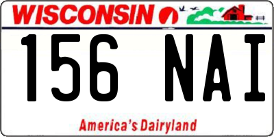 WI license plate 156NAI