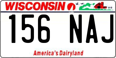 WI license plate 156NAJ