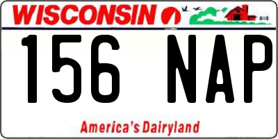 WI license plate 156NAP