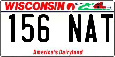 WI license plate 156NAT