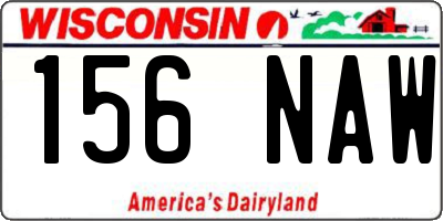 WI license plate 156NAW