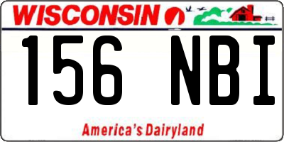 WI license plate 156NBI