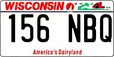 WI license plate 156NBQ