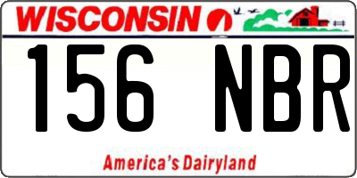 WI license plate 156NBR