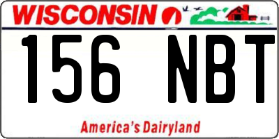 WI license plate 156NBT