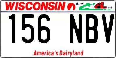 WI license plate 156NBV