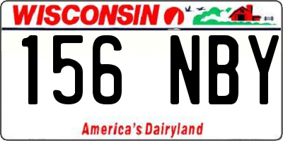 WI license plate 156NBY