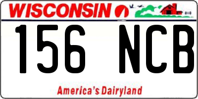 WI license plate 156NCB