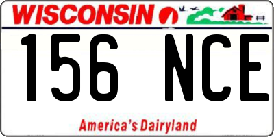 WI license plate 156NCE
