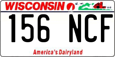 WI license plate 156NCF