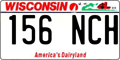 WI license plate 156NCH