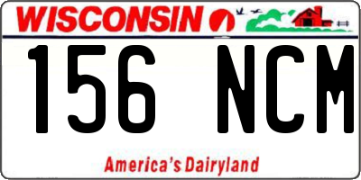 WI license plate 156NCM